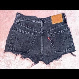 Levi black jean shorts